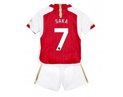 Arsenal Bukayo Saka #7 Koszulka Podstawowych Dziecięca 2023-24 Krótki Rękaw (+ Krótkie spodenki)